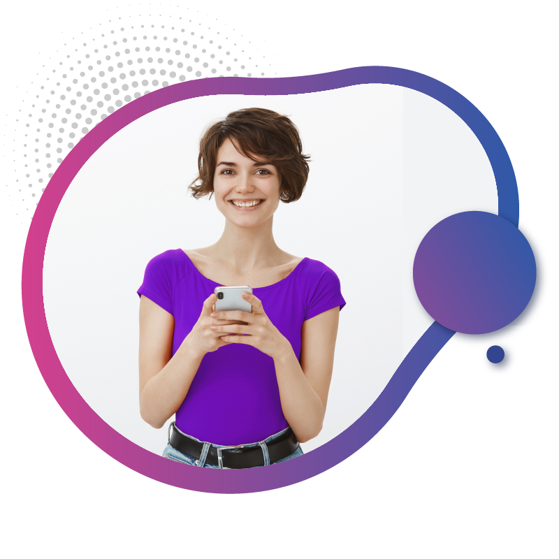 Happy tourist holding a smartphone, representing reliable travel eSIM connectivity across Australia for seamless digital experiences.